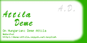 attila deme business card